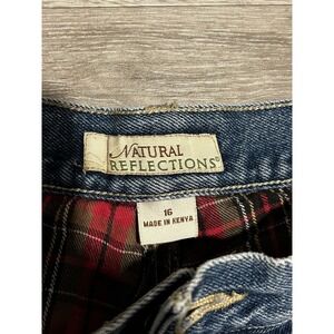 Natural Reflections Women's Flannel Lined Blue Jeans Denim Size‎ 16
